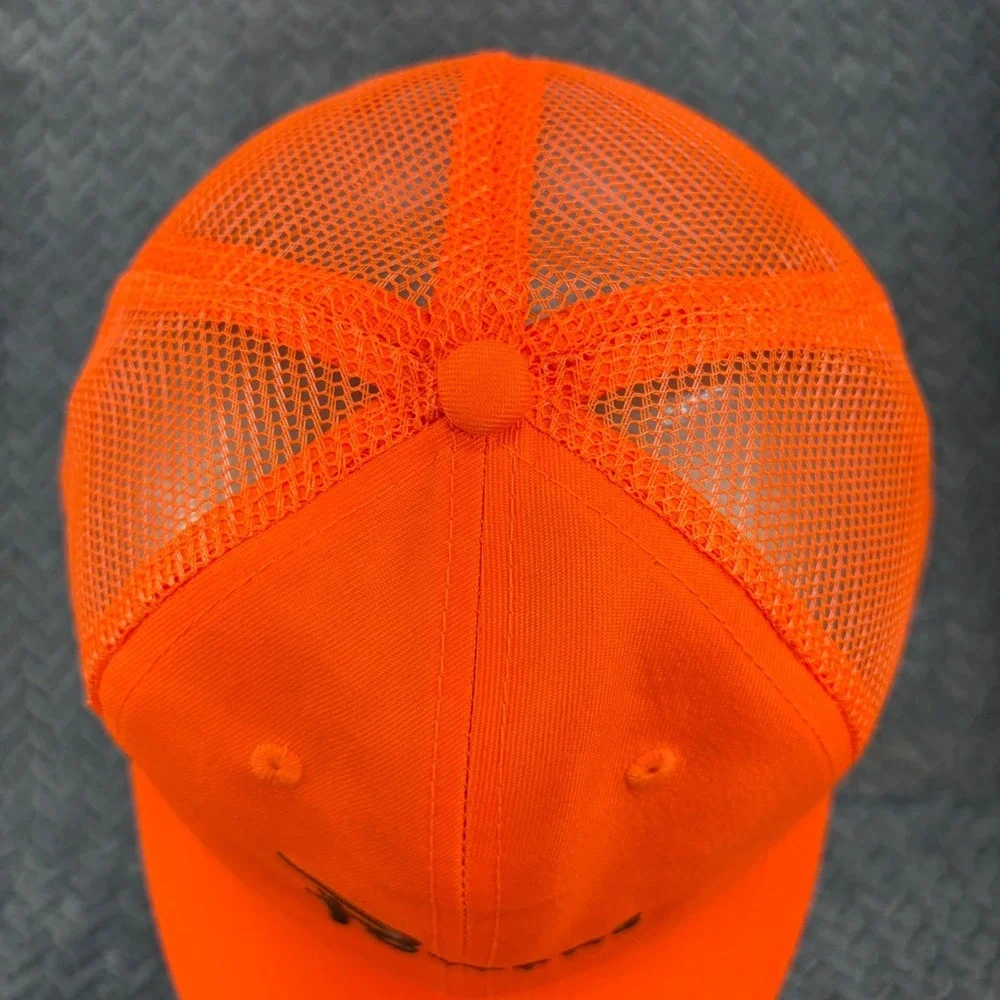 Powers Trucker Hat Blaze Orange Mesh Snapback Cap Hunting Workwear 0634